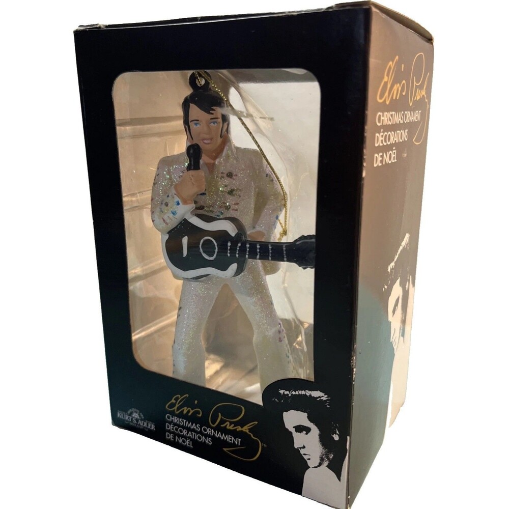 Elvis Presley Ornament Kurt Adler 2015 Guitar White Suit